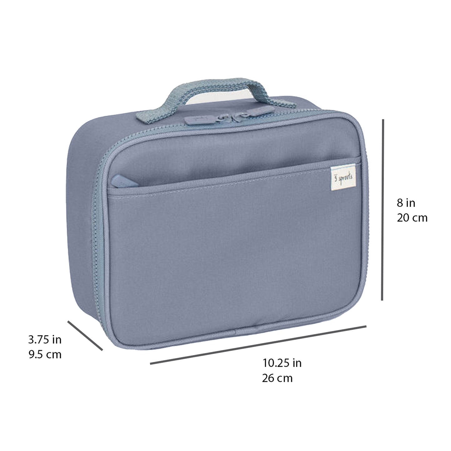 *recycled fabric lunch bag - blue