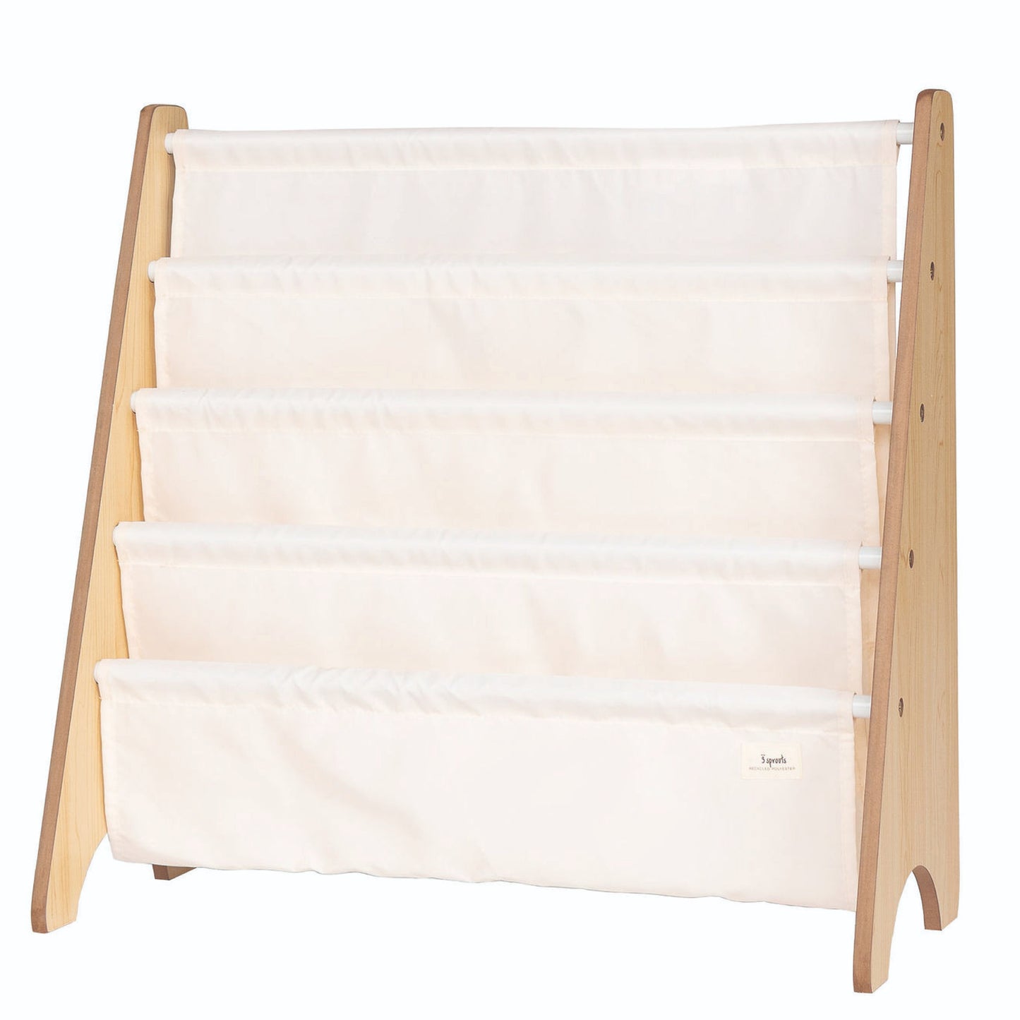 *recycled fabric book rack - solid cream