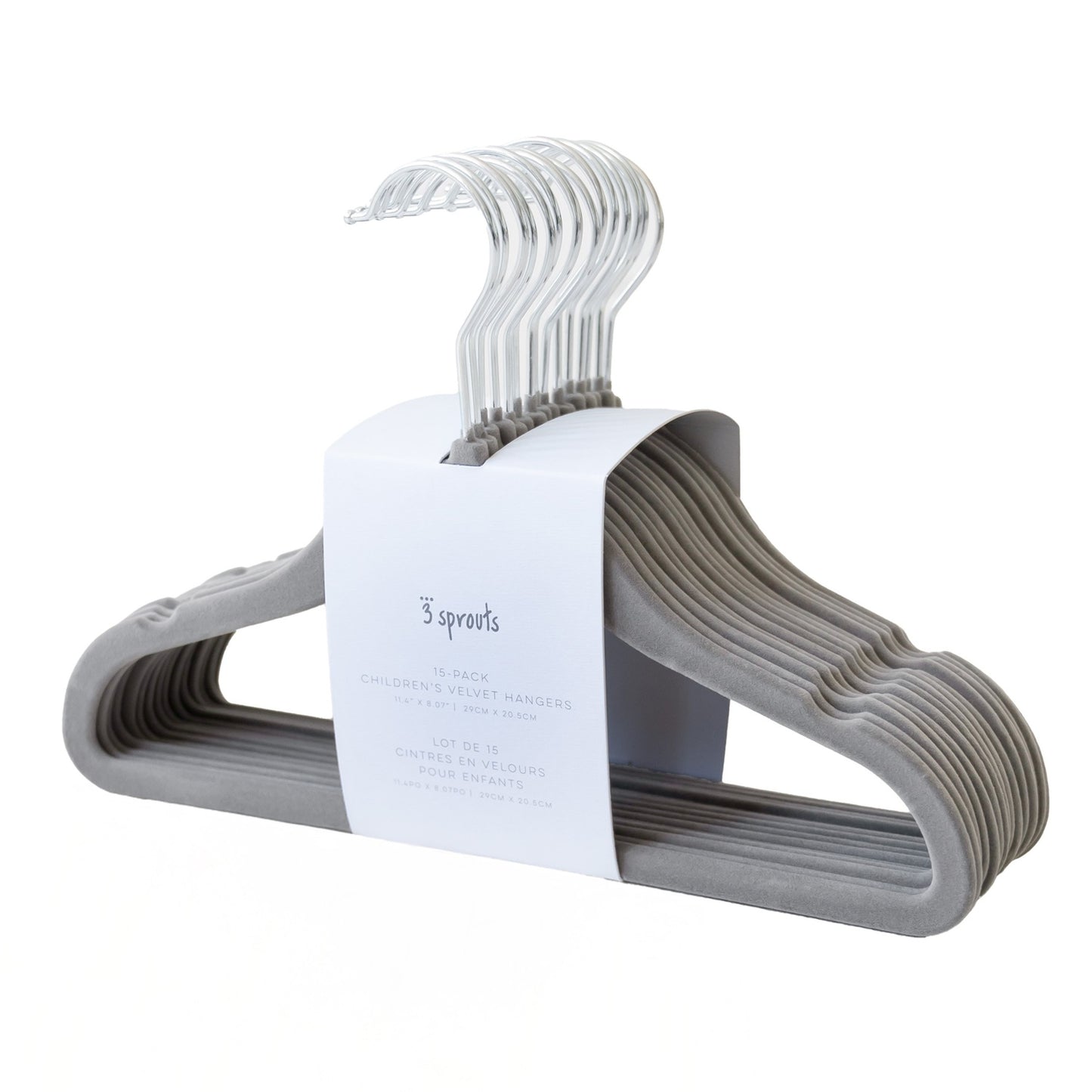 *velvet non-slip hangers (2 sets of 15) - dark grey