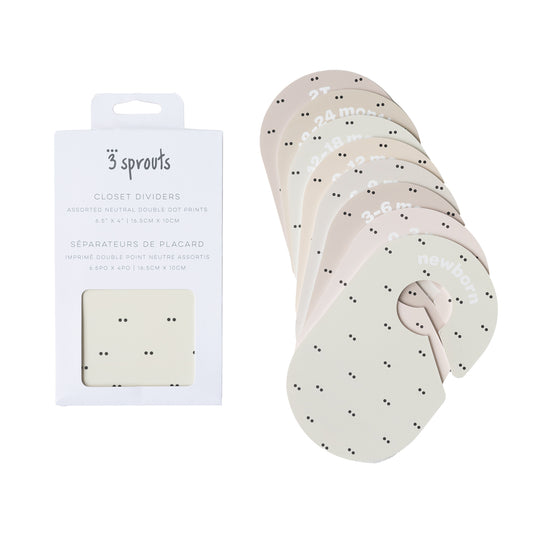 *closet dividers (newborn to 24 months)  - double dot neutral
