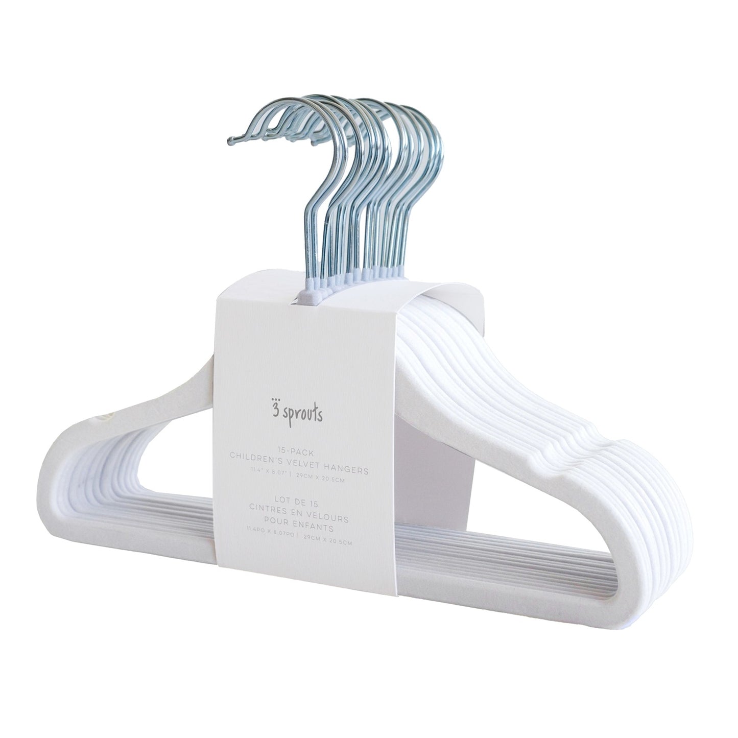 *velvet non-slip hangers (2 sets of 15) - white