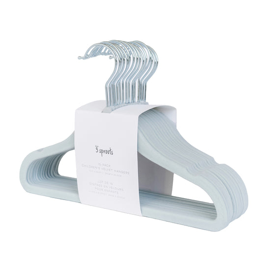 *velvet non-slip hangers (2 sets of 15) - blue