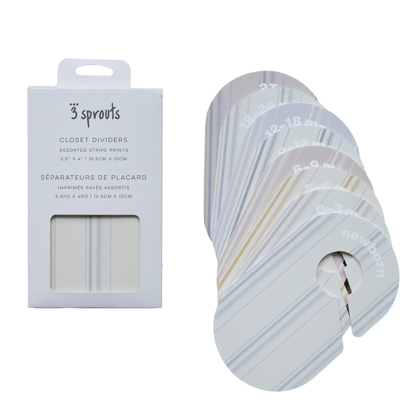 *closet dividers (newborn to 24 months)  - stripe