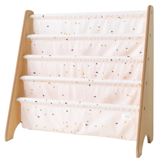 *recycled fabric book rack - terrazzo pink