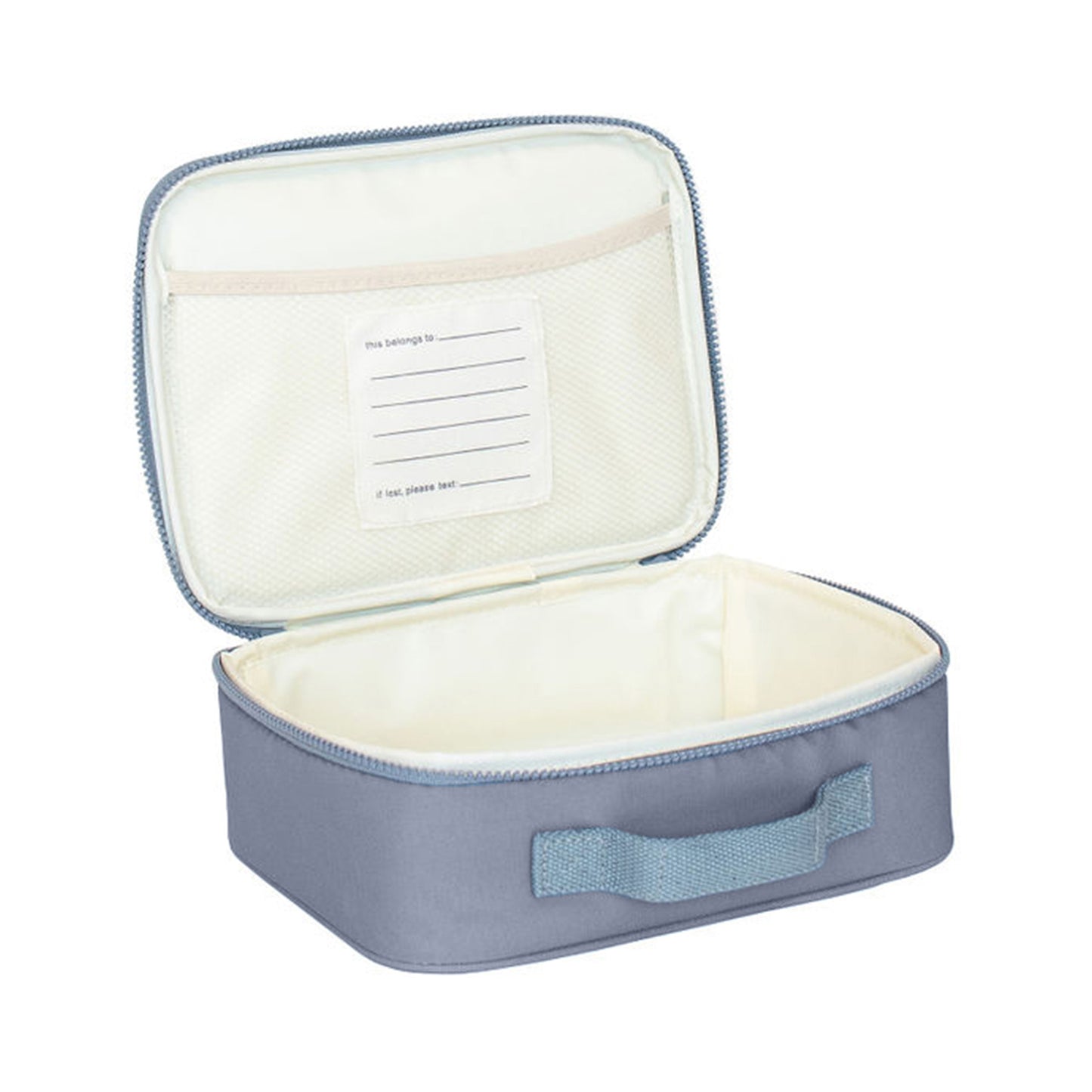 *recycled fabric lunch bag - blue