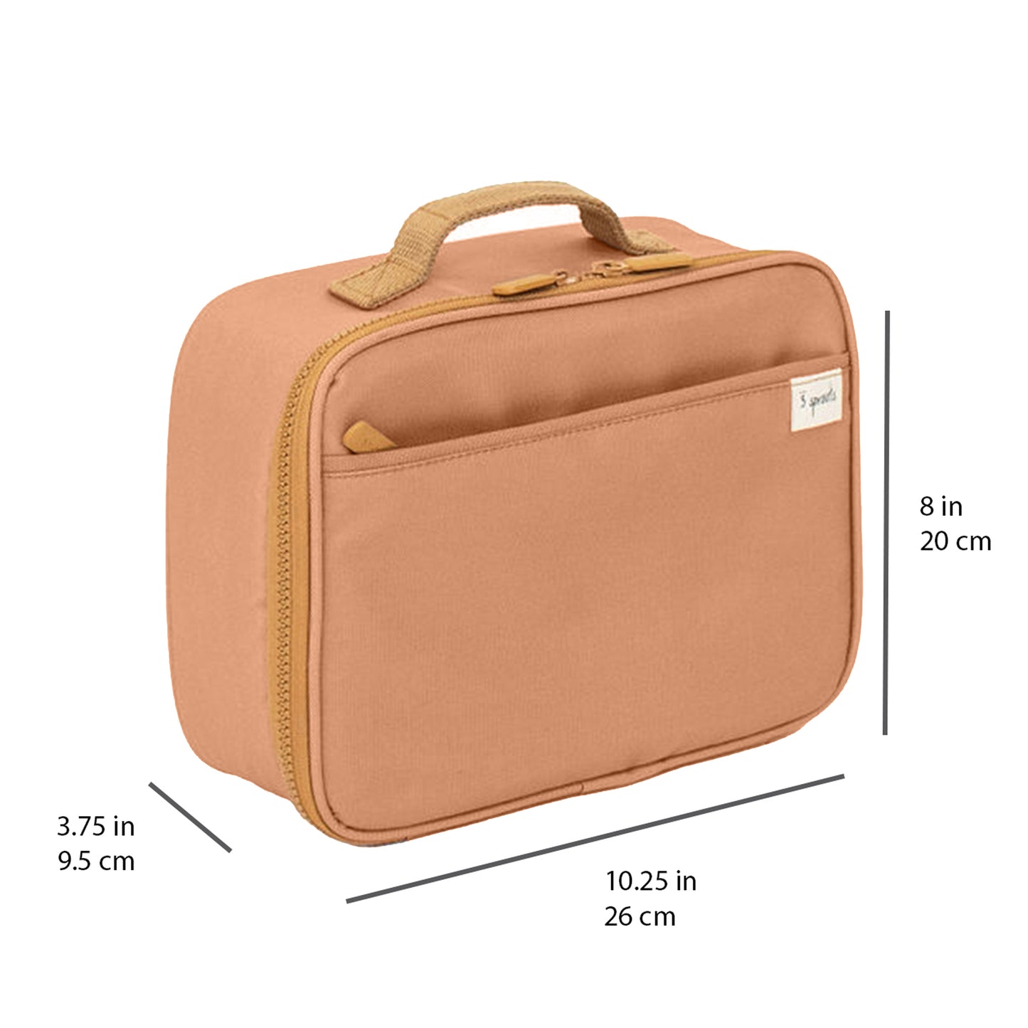 *recycled fabric lunch bag - rust