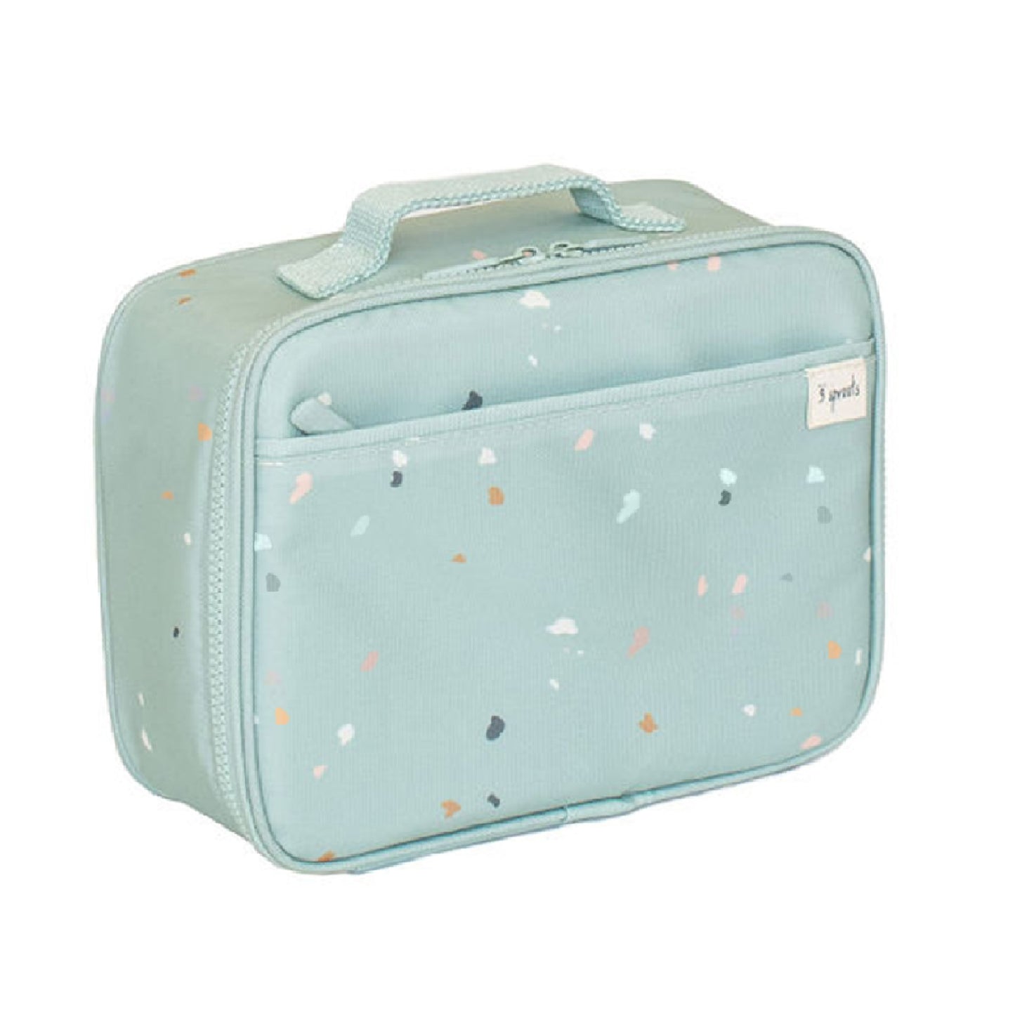 *recycled fabric lunch bag - terrazzo green