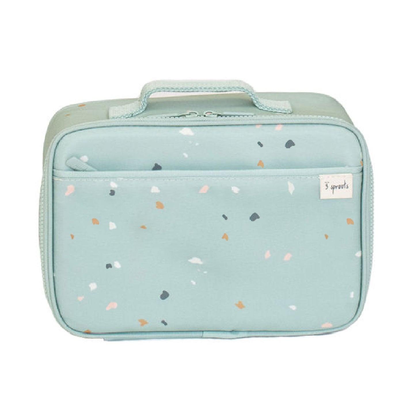 *recycled fabric lunch bag - terrazzo green