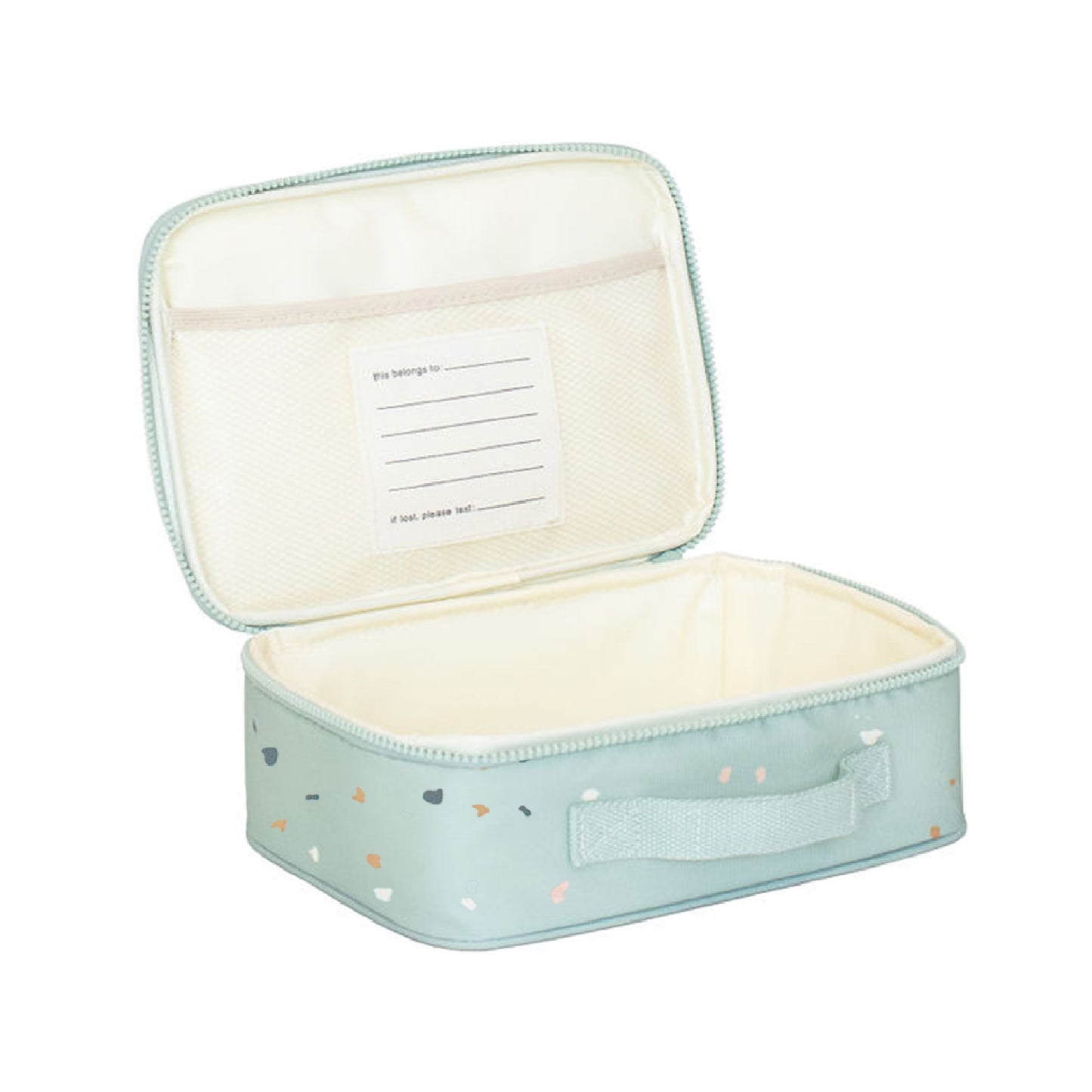 *recycled fabric lunch bag - terrazzo green