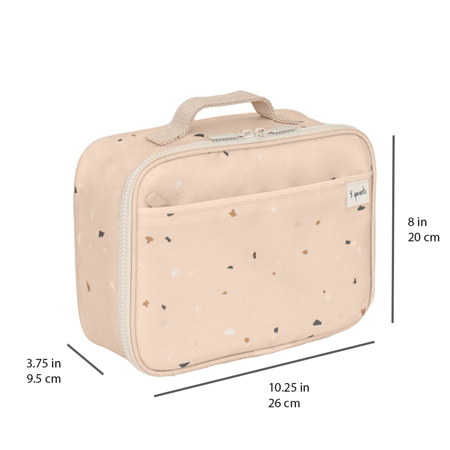 *recycled fabric lunch bag - terrazzo sand