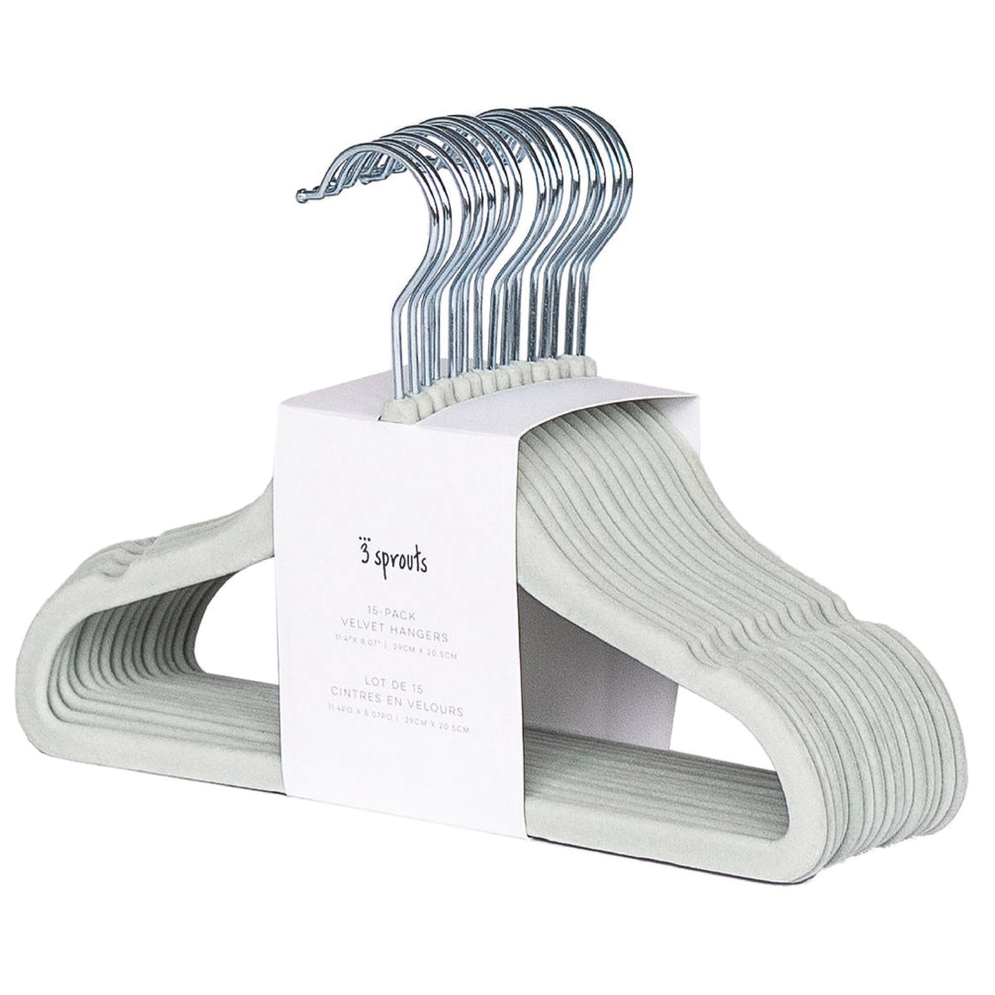*velvet non-slip hangers (2 sets of 15) - green