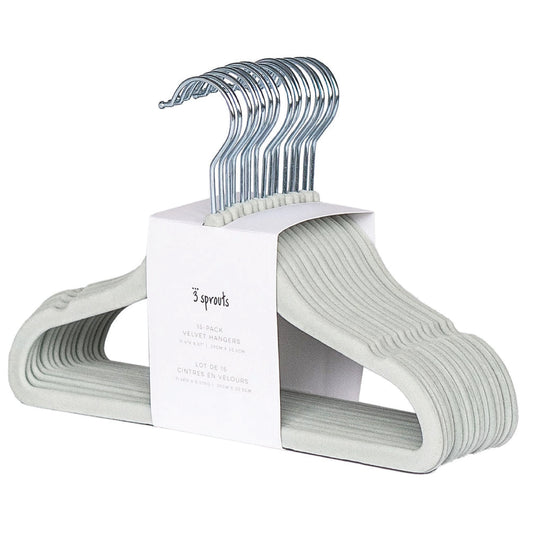 *velvet non-slip hangers (2 sets of 15) - green