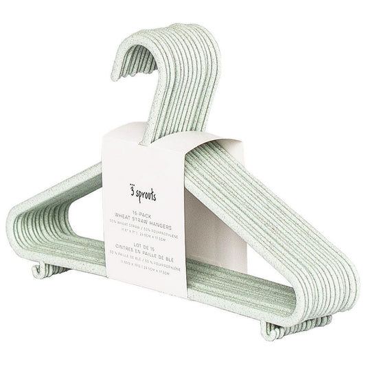 *wheat straw hangers (2 sets of 15) - green