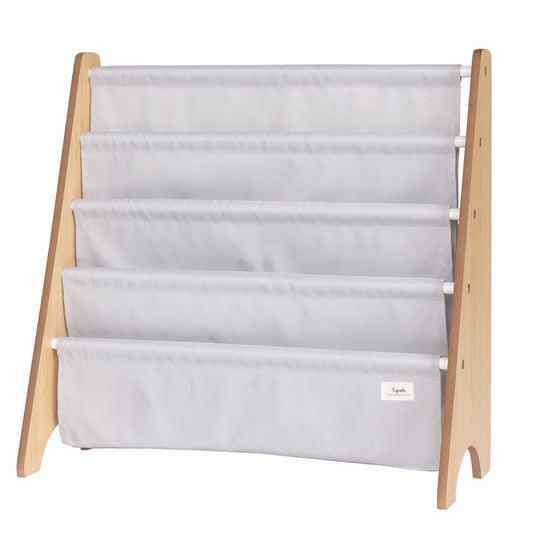 *recycled fabric book rack - solid light gray