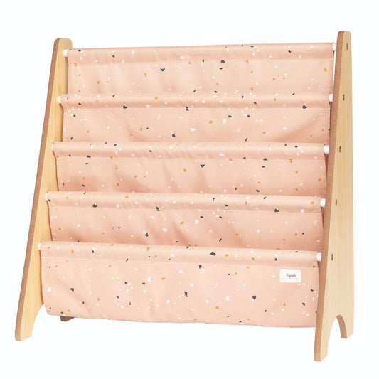*recycled fabric book rack - terrazzo clay