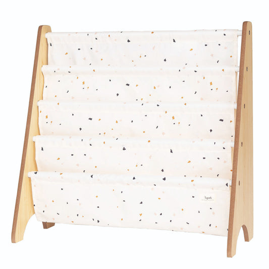 *recycled fabric book rack - terrazzo cream